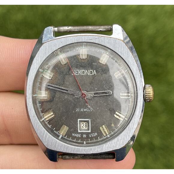 Vintage Men's Sekonda USRR Russia 21 Jewel Watch USSR Running - Picture 3 of 9